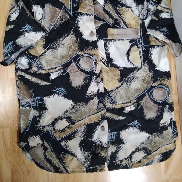 Vintage PS Illustrations Abstract Polyester Disco Shirt - Picture 2 of 7